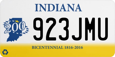 IN license plate 923JMU
