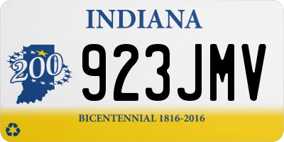 IN license plate 923JMV