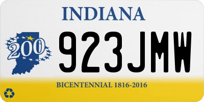 IN license plate 923JMW