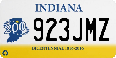 IN license plate 923JMZ