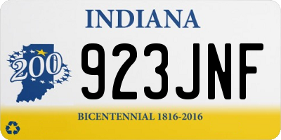 IN license plate 923JNF