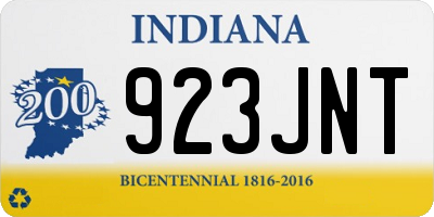 IN license plate 923JNT