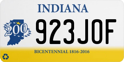 IN license plate 923JOF