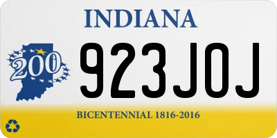 IN license plate 923JOJ