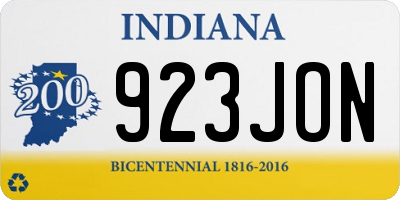 IN license plate 923JON