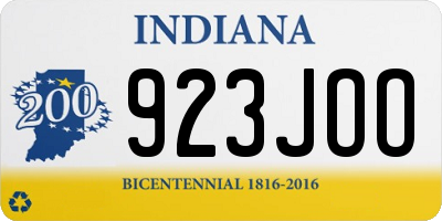 IN license plate 923JOO
