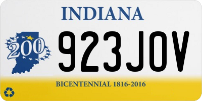 IN license plate 923JOV