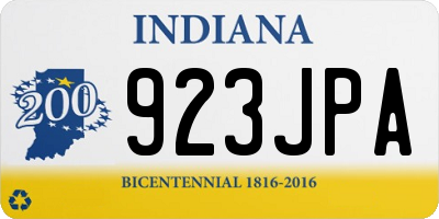 IN license plate 923JPA