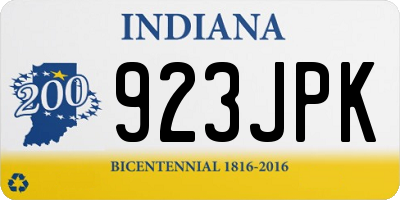 IN license plate 923JPK