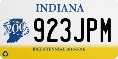 IN license plate 923JPM