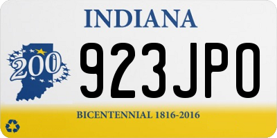 IN license plate 923JPO