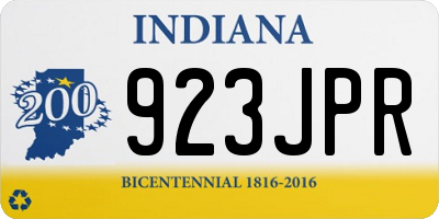 IN license plate 923JPR