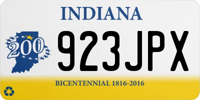 IN license plate 923JPX