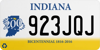 IN license plate 923JQJ