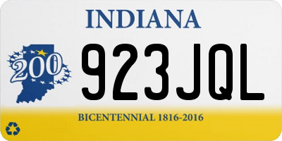 IN license plate 923JQL