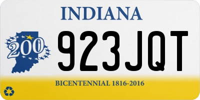 IN license plate 923JQT