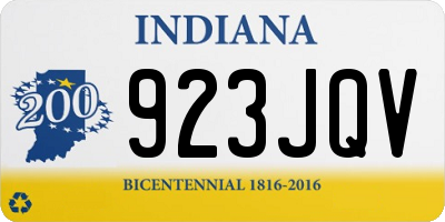 IN license plate 923JQV