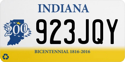 IN license plate 923JQY