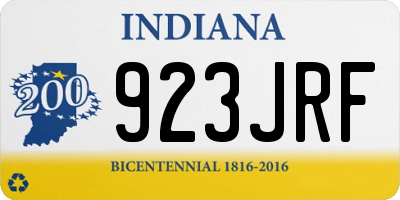 IN license plate 923JRF