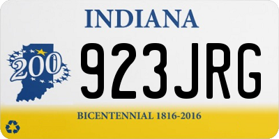 IN license plate 923JRG