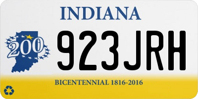IN license plate 923JRH