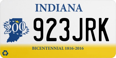 IN license plate 923JRK