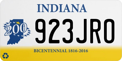 IN license plate 923JRO