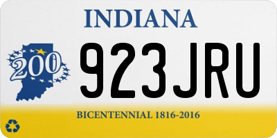 IN license plate 923JRU