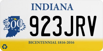 IN license plate 923JRV