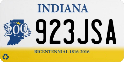 IN license plate 923JSA