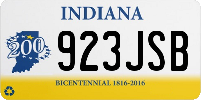 IN license plate 923JSB
