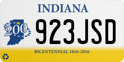 IN license plate 923JSD