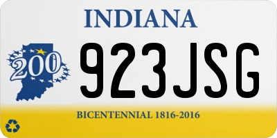 IN license plate 923JSG
