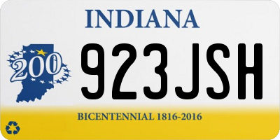 IN license plate 923JSH