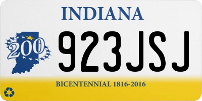 IN license plate 923JSJ