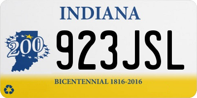 IN license plate 923JSL