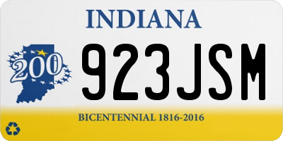 IN license plate 923JSM