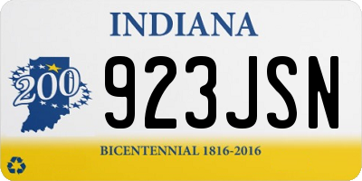 IN license plate 923JSN