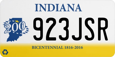 IN license plate 923JSR