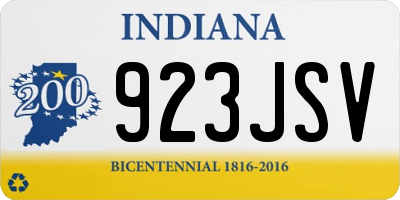 IN license plate 923JSV