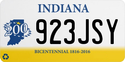 IN license plate 923JSY