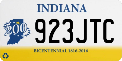 IN license plate 923JTC