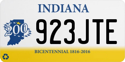 IN license plate 923JTE