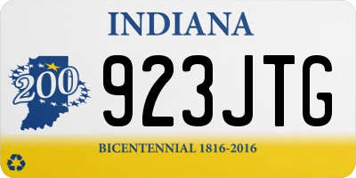 IN license plate 923JTG