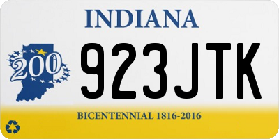 IN license plate 923JTK
