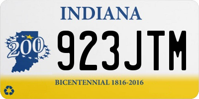 IN license plate 923JTM