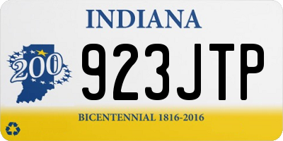 IN license plate 923JTP