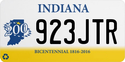 IN license plate 923JTR