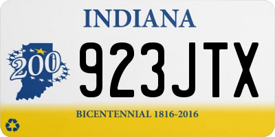 IN license plate 923JTX
