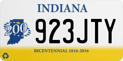 IN license plate 923JTY